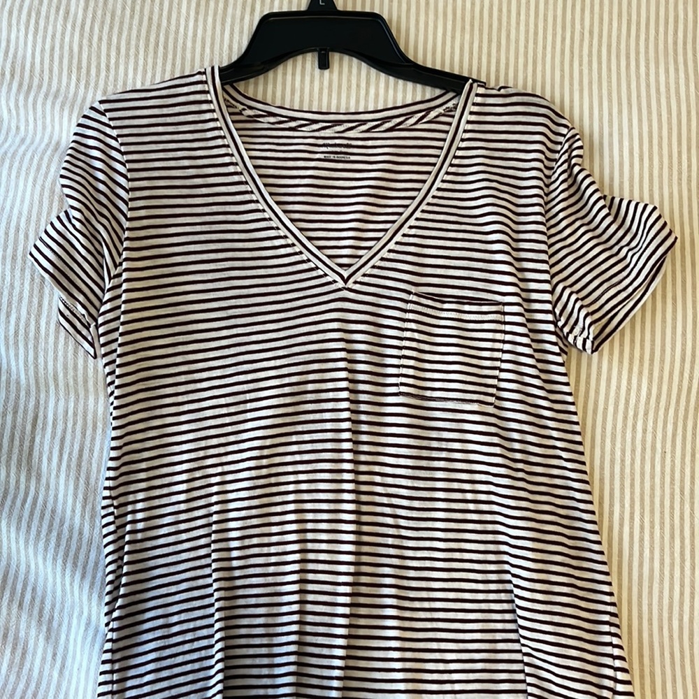 Madewell stepped short sleeve shirt